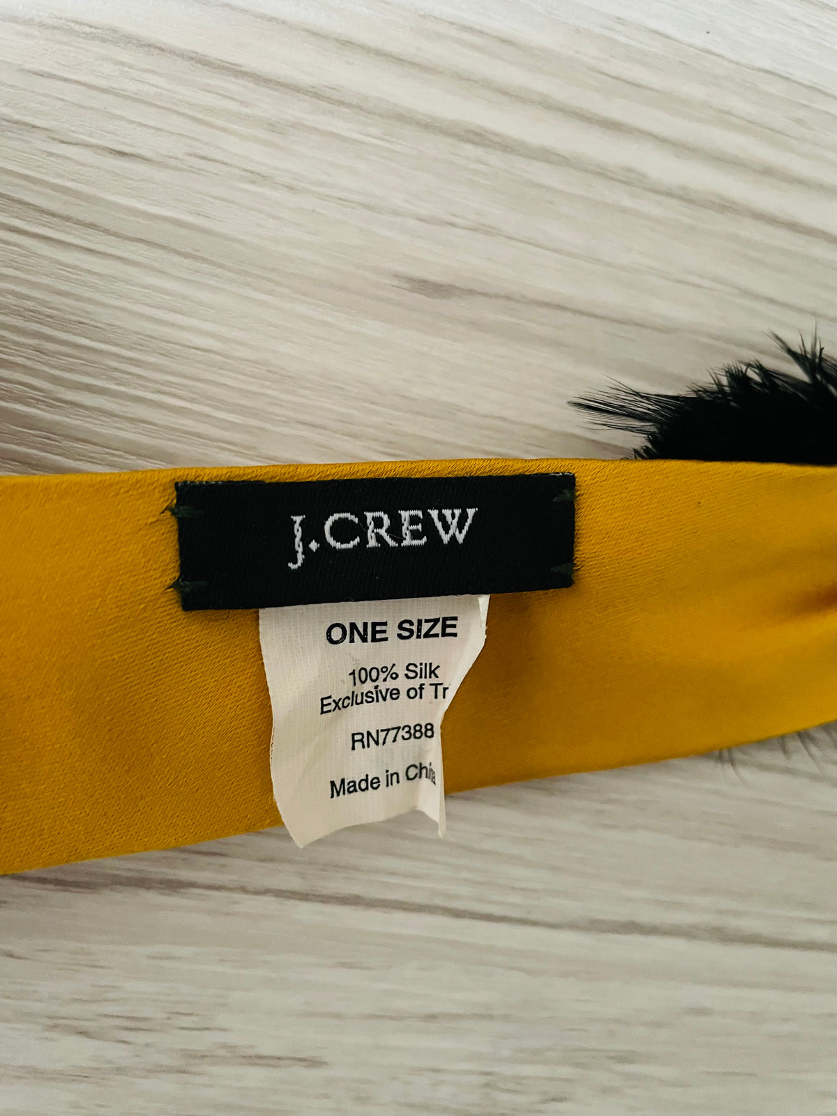 J.Crew feather and rhinestone silk sash belt