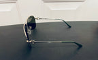Salvatore Ferragamo Gold Metal Gancini Hinge Aviator Sunglasses With Hard Case - view 4