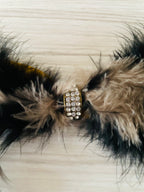J.Crew feather and rhinestone silk sash belt