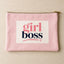 Girl boss pink canvas pouch
