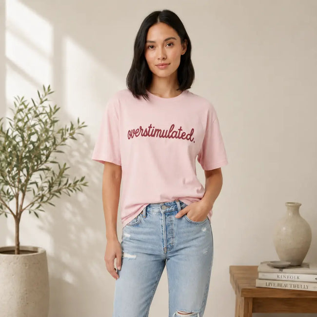Unisex Overstimulated cotton tee Hover Image