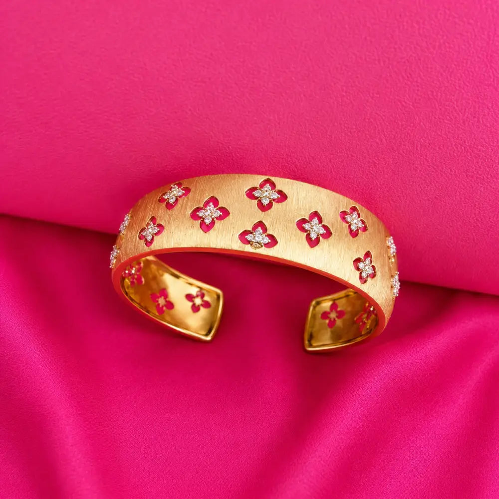 Vintage Gold Bangal with Rhinestone Stars