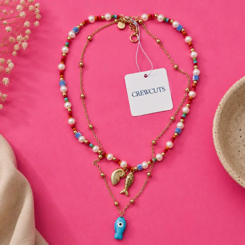 Crew Cuts Layered Fish Necklace