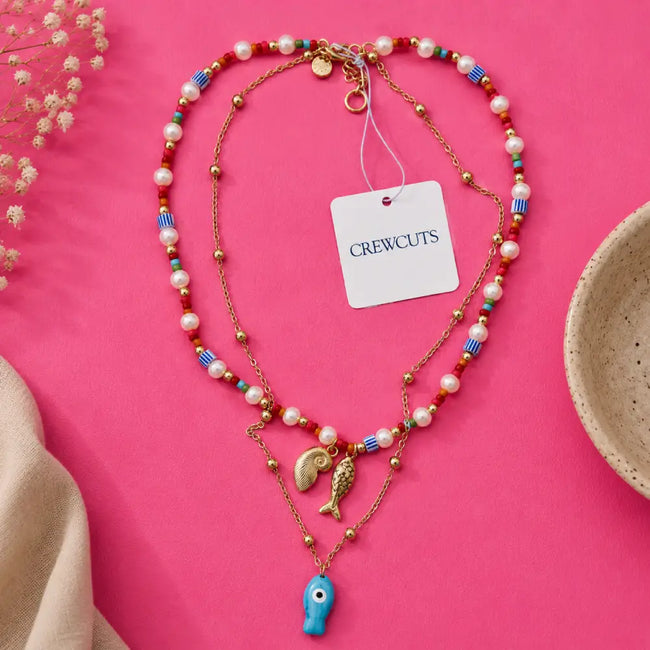 Crew Cuts Layered Fish Necklace Hover Image