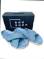 Shu Shop Frayed Denim Slide Sandals
