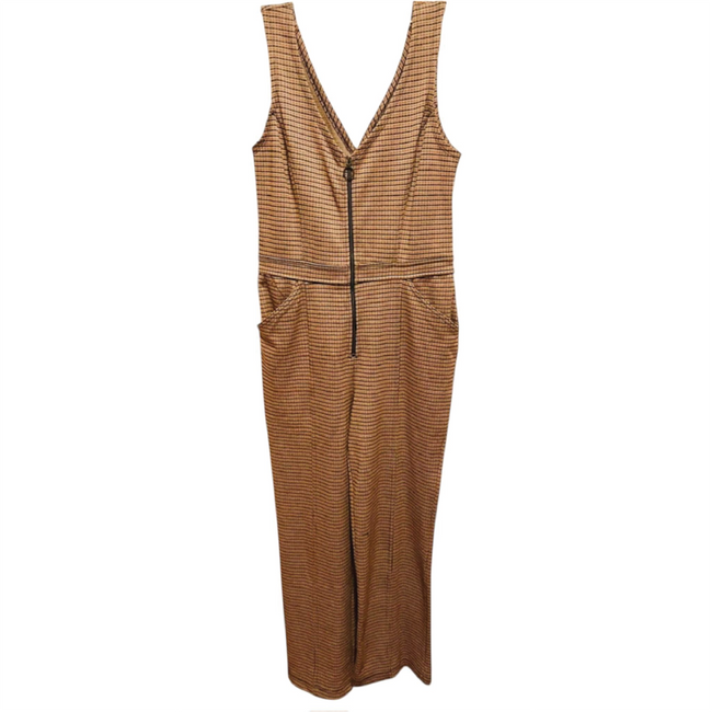 Houndstooth V-Neck Jumpsuit Hover Image
