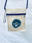 Sequin-Flower Canvas Mini Crossbody